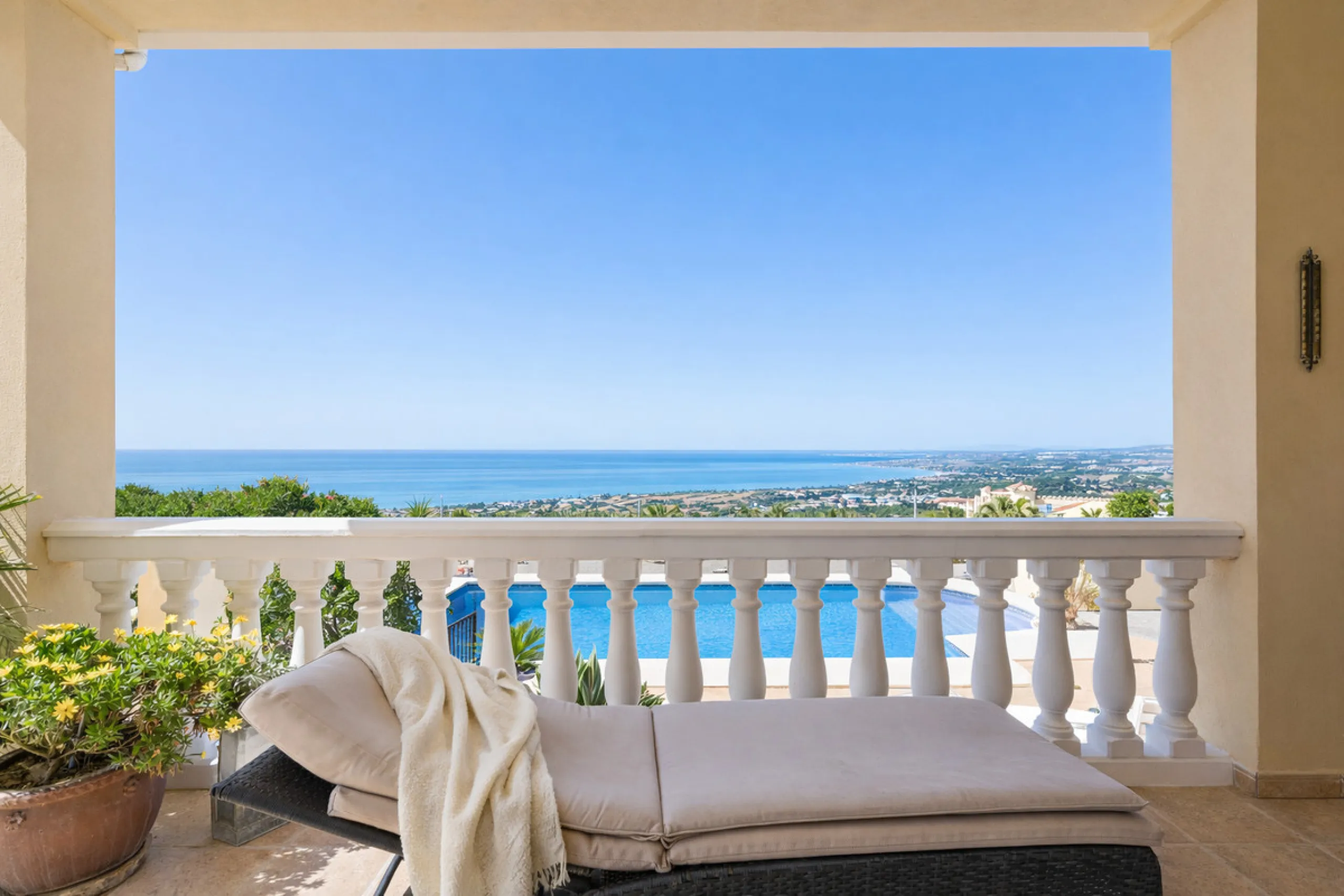 This unique property offers a rare combination of privacy, scale and income potential, set within a natural hillside environment above Estepona. Surrounded by countryside and open views, the estate enjoys far-reaching panoramas across the town, marina, Me