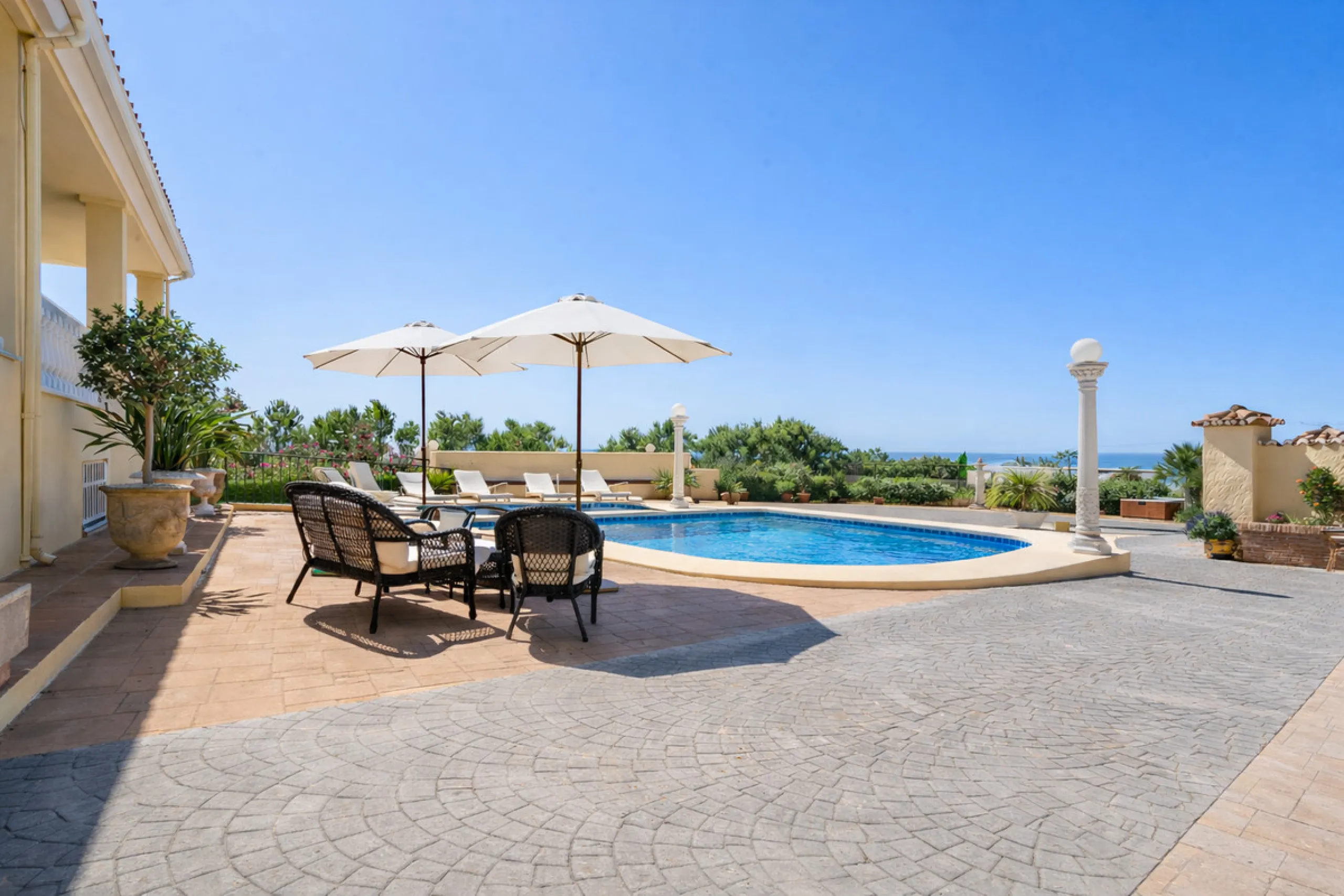 This unique property offers a rare combination of privacy, scale and income potential, set within a natural hillside environment above Estepona. Surrounded by countryside and open views, the estate enjoys far-reaching panoramas across the town, marina, Me