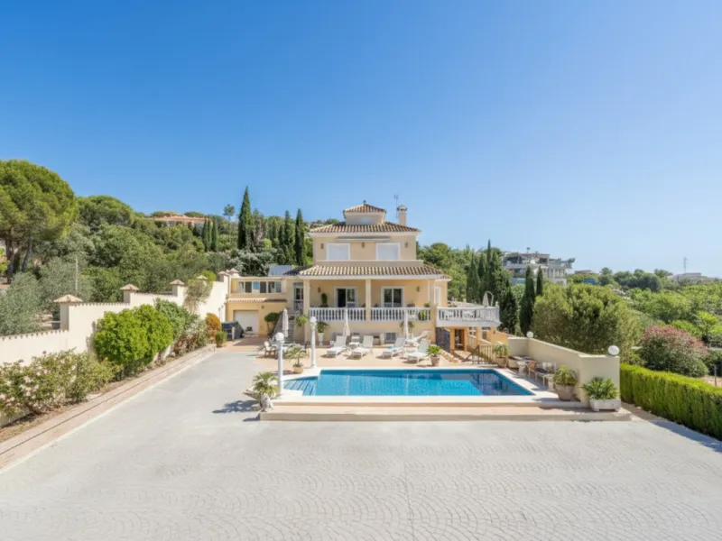 This unique property offers a rare combination of privacy, scale and income potential, set within a natural hillside environment above Estepona. Surrounded by countryside and open views, the estate enjoys far-reaching panoramas across the town, marina, Me