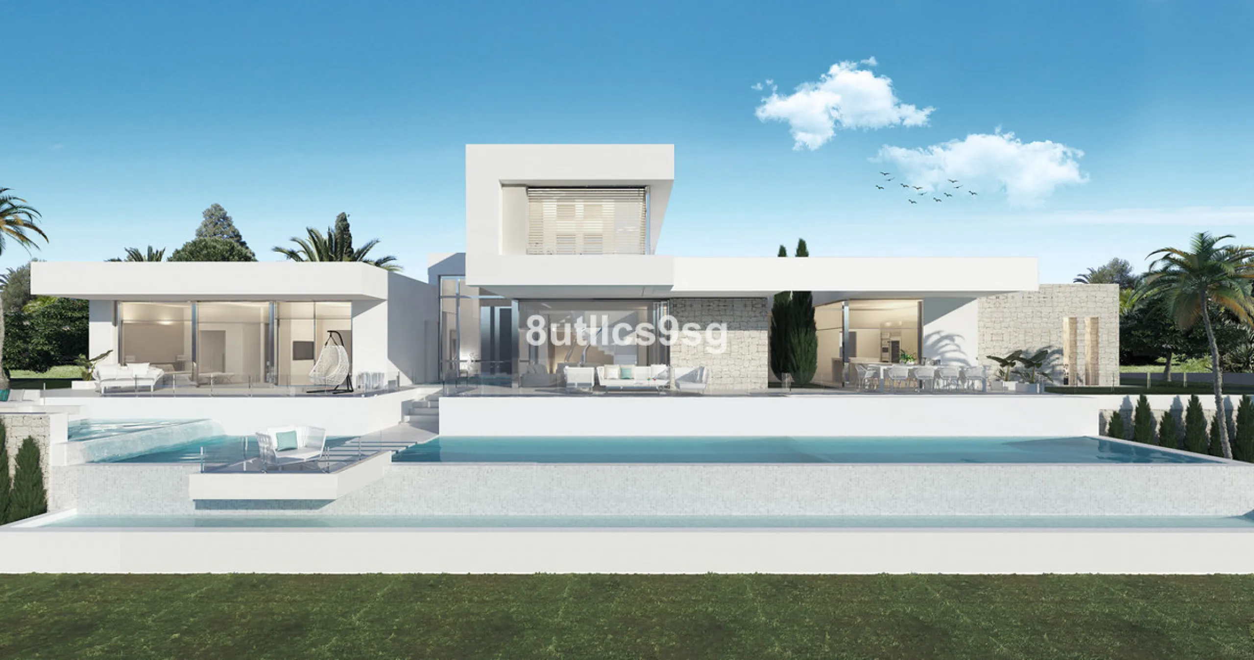 Located in the prestigious area of Los Flamingos, Benahavis, this luxury villa offers an unrivalled setting in the province of Malaga. With a modern and elegant architecture, the property stands out for its contemporary design and stunning sea views. The 