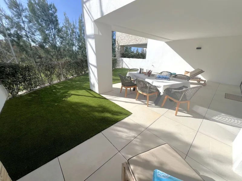 Elevated ground floor apartment in modern Urbanisation Artola Homes.