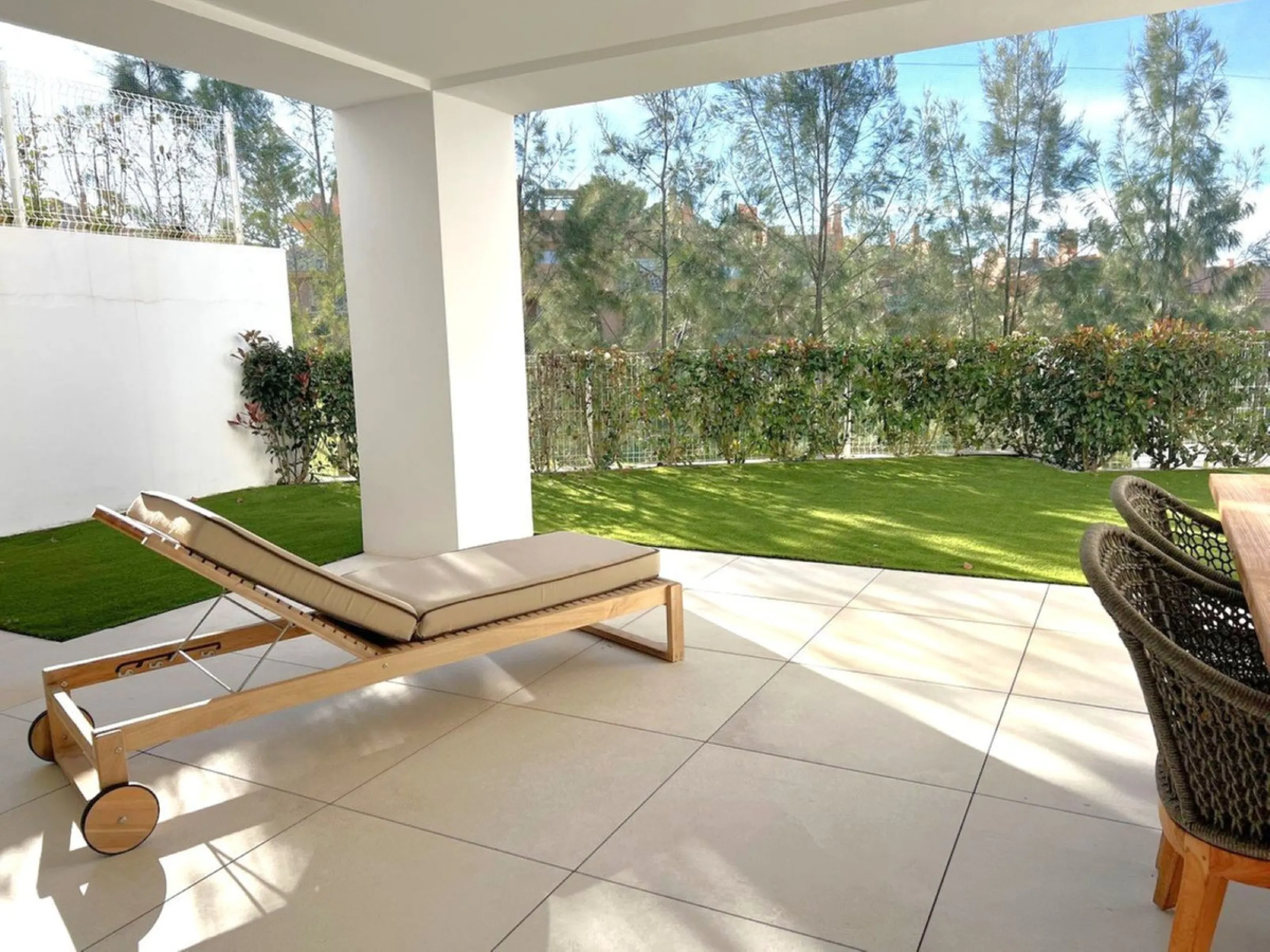 Elevated ground floor apartment in modern Urbanisation Artola Homes.