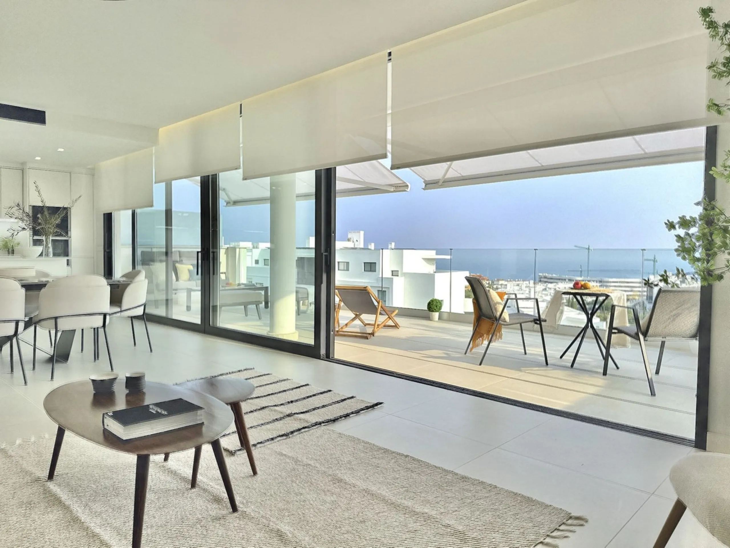 Indoor-outdoor living at its best with some of the most impressive sea views in the complex.