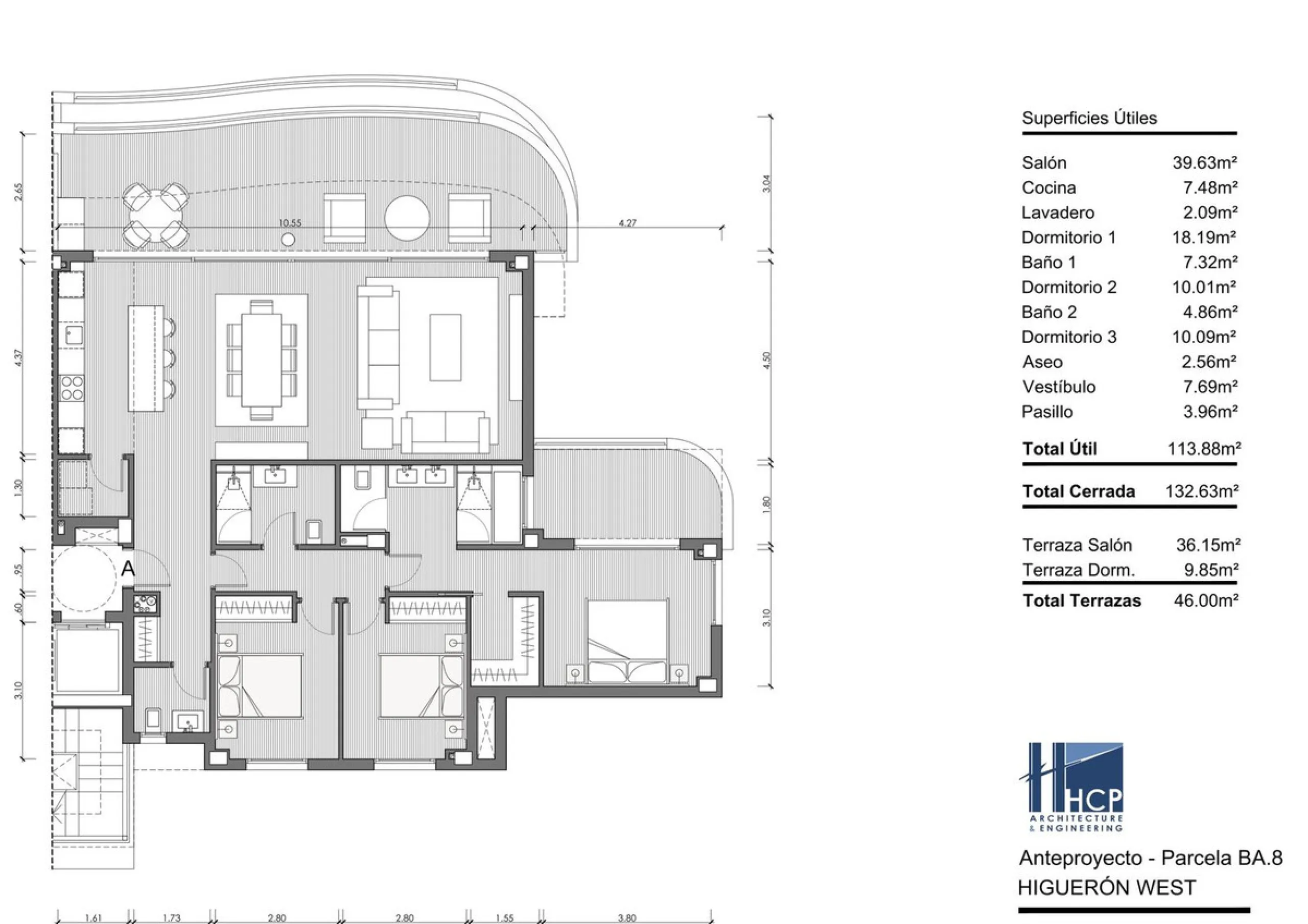 Indoor-outdoor living at its best with some of the most impressive sea views in the complex.