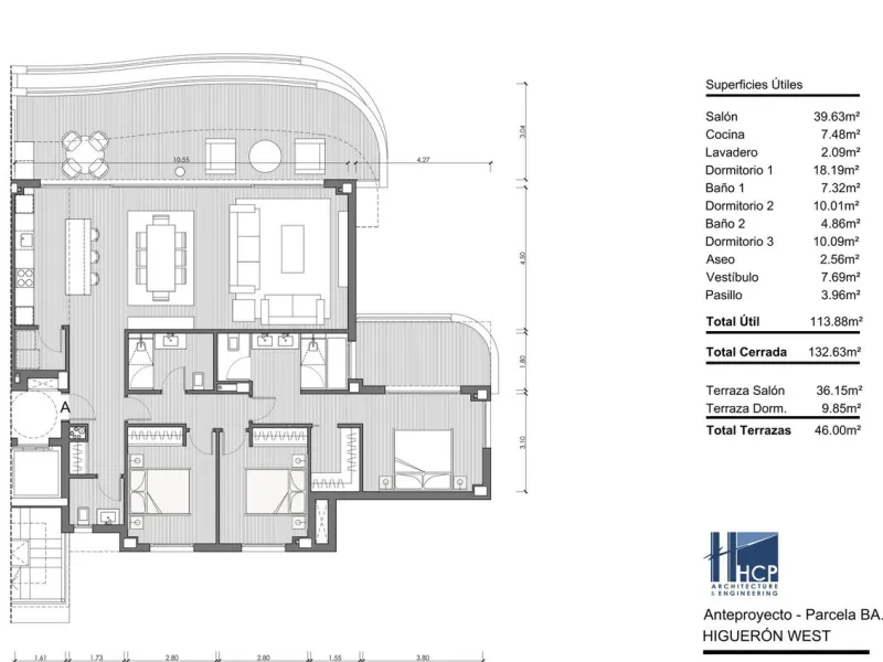 Indoor-outdoor living at its best with some of the most impressive sea views in the complex.