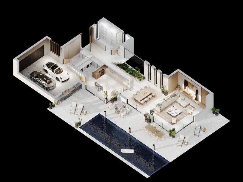 Set on a generous private plot of 1,044.82 m², this exceptional villa offers a refined balance between contemporary design, privacy, and effortless Mediterranean living in one of the most sought-after areas of the New Golden Mile.