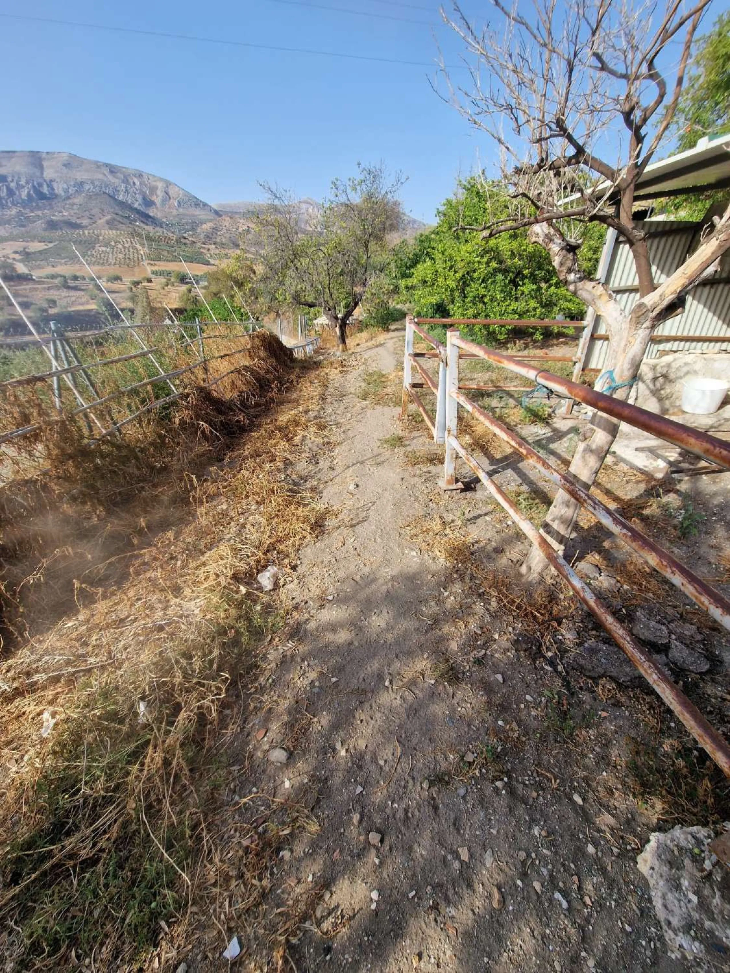 For sale very spacious house in the center of a neighborhood of Alora on 5000m2 of plot. It consists of on the ground floor of a living room, a separate kitchen, three bedrooms and 1 bathroom; on the first floor there are two bedrooms and 1 bathroom. On t