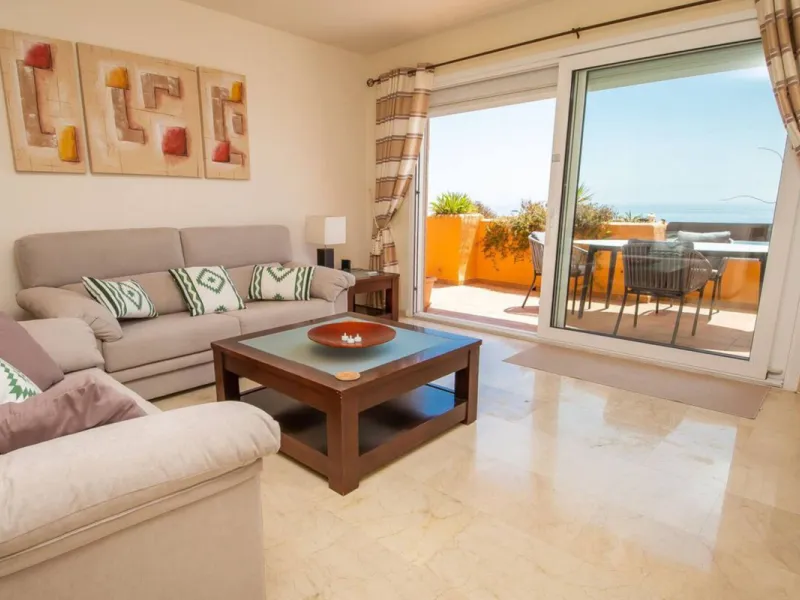 Urb. Los Granados - Sought after front line Beach development. A well presented modernised (new top of the range kitchen) front line beach 2 bedroom corner apartment with uninterrupted beach and sea views from the terrace. The complex is located on the be