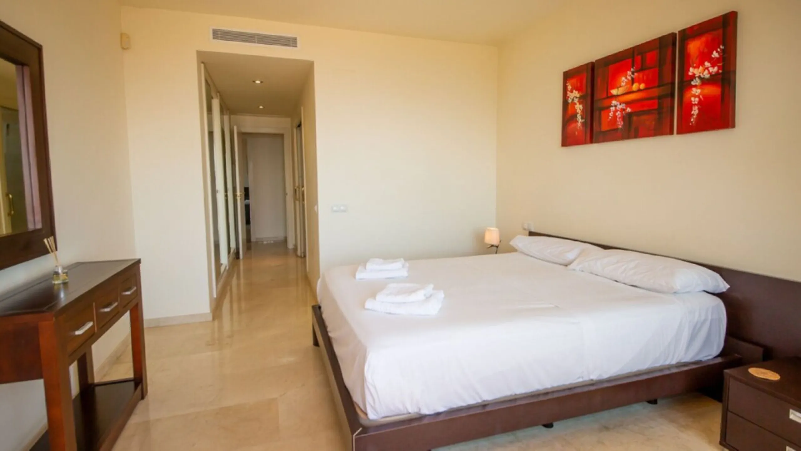 Urb. Los Granados - Sought after front line Beach development. A well presented modernised (new top of the range kitchen) front line beach 2 bedroom corner apartment with uninterrupted beach and sea views from the terrace. The complex is located on the be