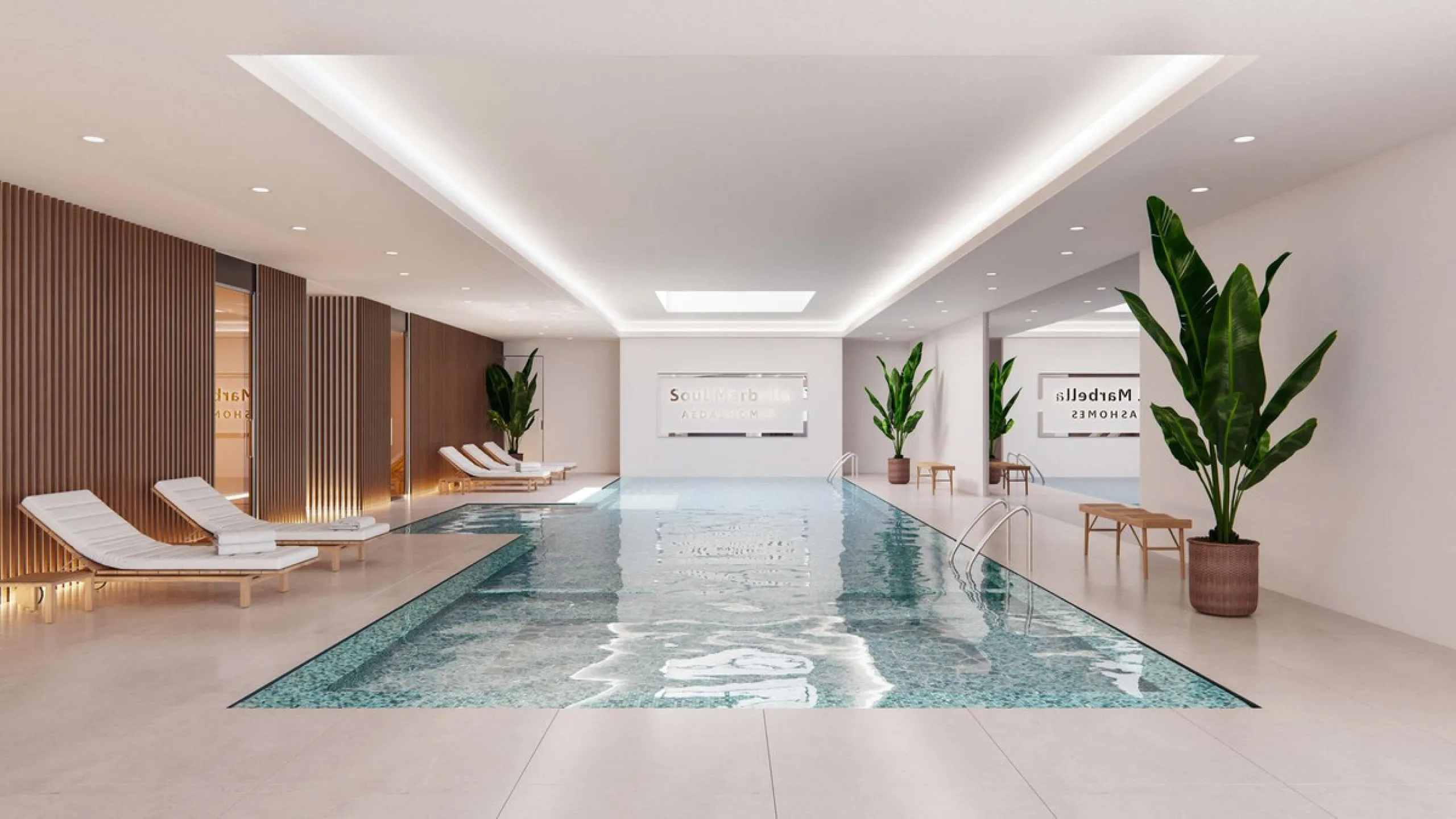 The contemporary 3-bedroom duplex penthouse with terrace and roof terrace - both with panoramic views of the mountains and the Mediterranean -  is located in one of the most sought-after locations surrounded by the fairways of the Santa Clara Golf Course 
