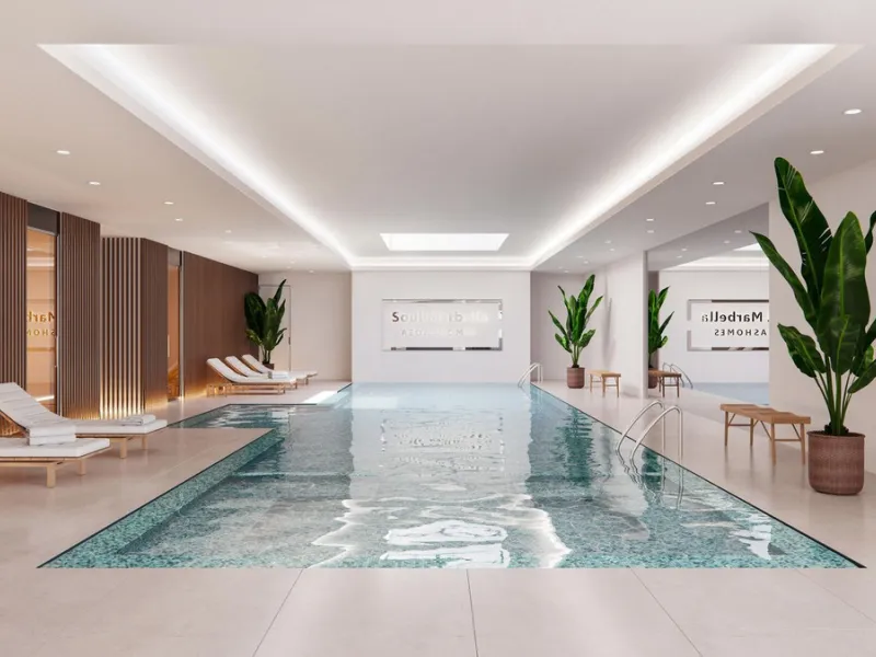 The contemporary 3-bedroom duplex penthouse with terrace and roof terrace - both with panoramic views of the mountains and the Mediterranean -  is located in one of the most sought-after locations surrounded by the fairways of the Santa Clara Golf Course 