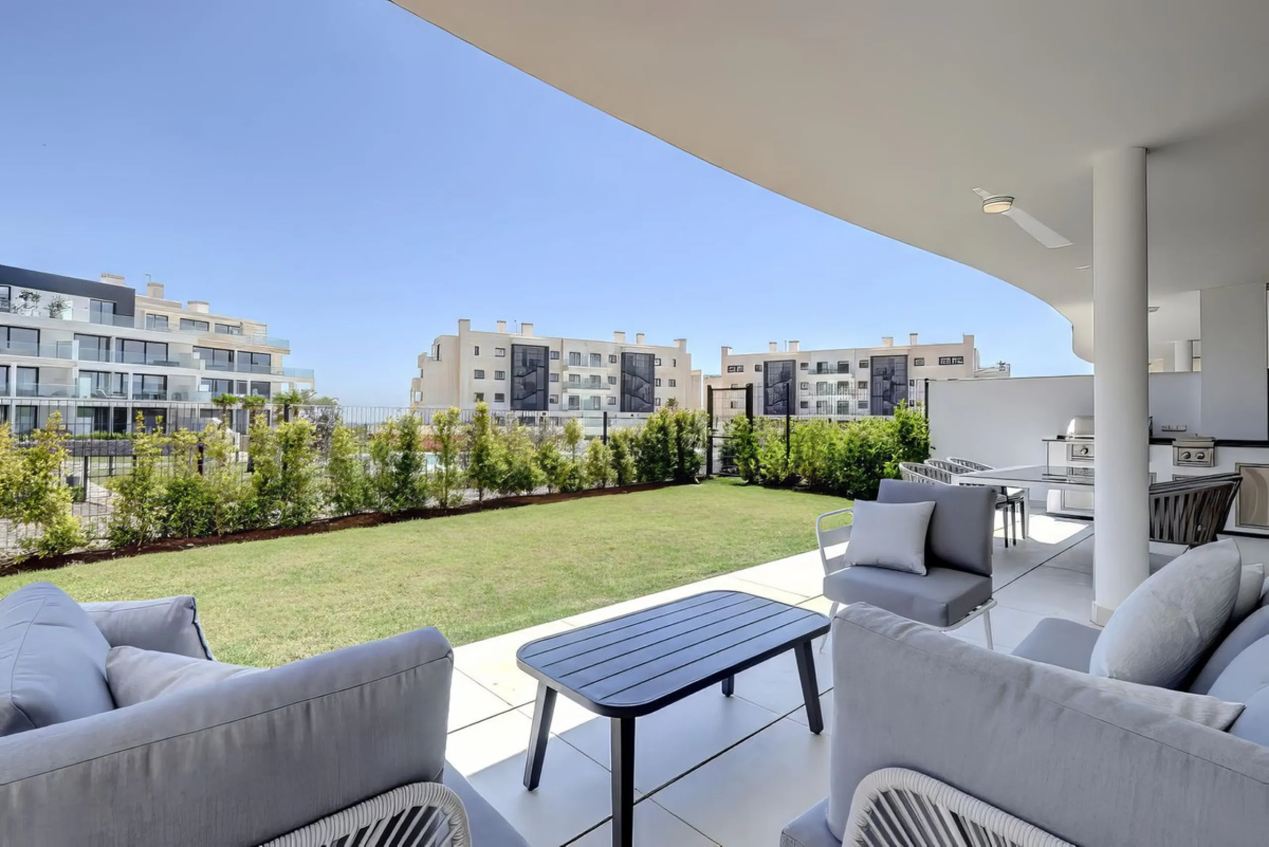 Welcome to an unparalleled opportunity for luxury living on the Costa del Sol. This stunning 3-bedroom, 3-bathroom corner garden residence, showcasing a private and garden within a prestigious gated community. As you step inside, you'll be greeted by a sp