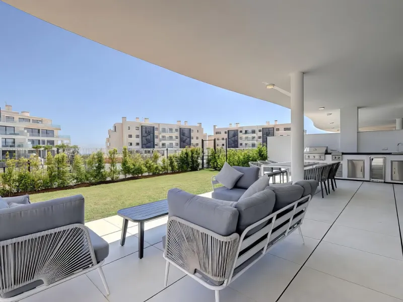 Welcome to an unparalleled opportunity for luxury living on the Costa del Sol. This stunning 3-bedroom, 3-bathroom corner garden residence, showcasing a private and garden within a prestigious gated community. As you step inside, you'll be greeted by a sp