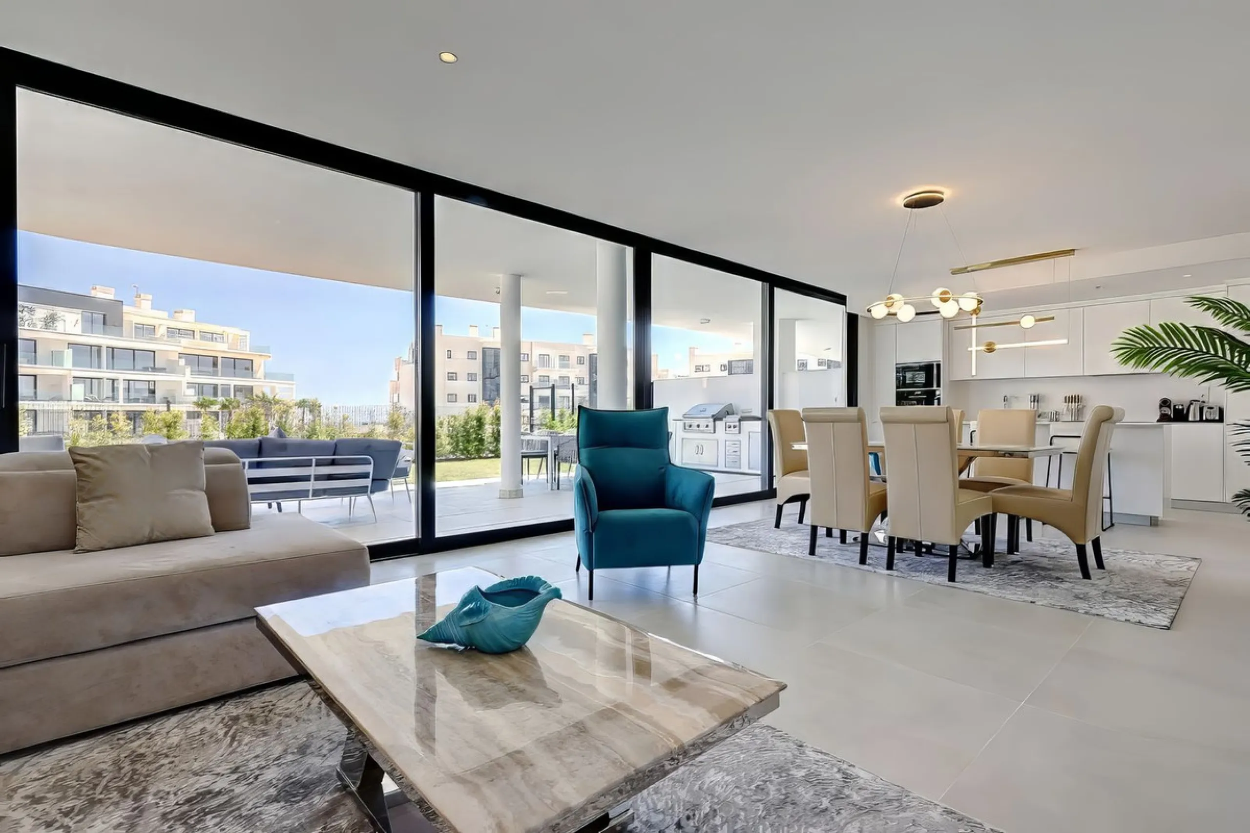Welcome to an unparalleled opportunity for luxury living on the Costa del Sol. This stunning 3-bedroom, 3-bathroom corner garden residence, showcasing a private and garden within a prestigious gated community. As you step inside, you'll be greeted by a sp