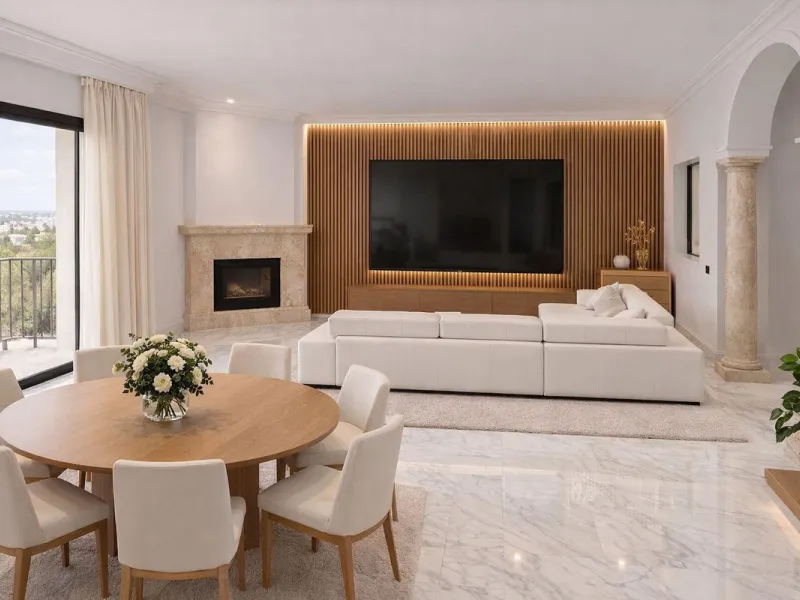 House - Detached Villa в продаже в Mijas, Málaga. В доме 4 спален и 4 ванных комнат. Площадь дома 377 м². Площадь участка 1220 м²