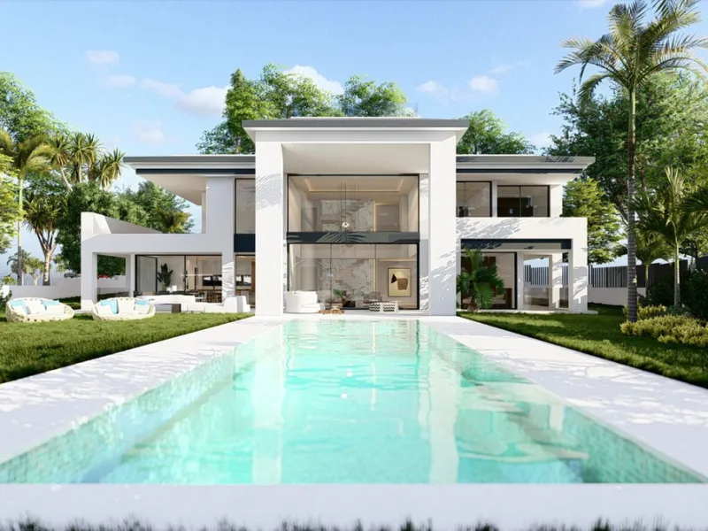 OPPORTUNITY TO BUILD YOUR OWN HOME....One of the last remaining building plots that is on the privileged Rio Verde side of Puerto Banús, and with a licensed project in hand.