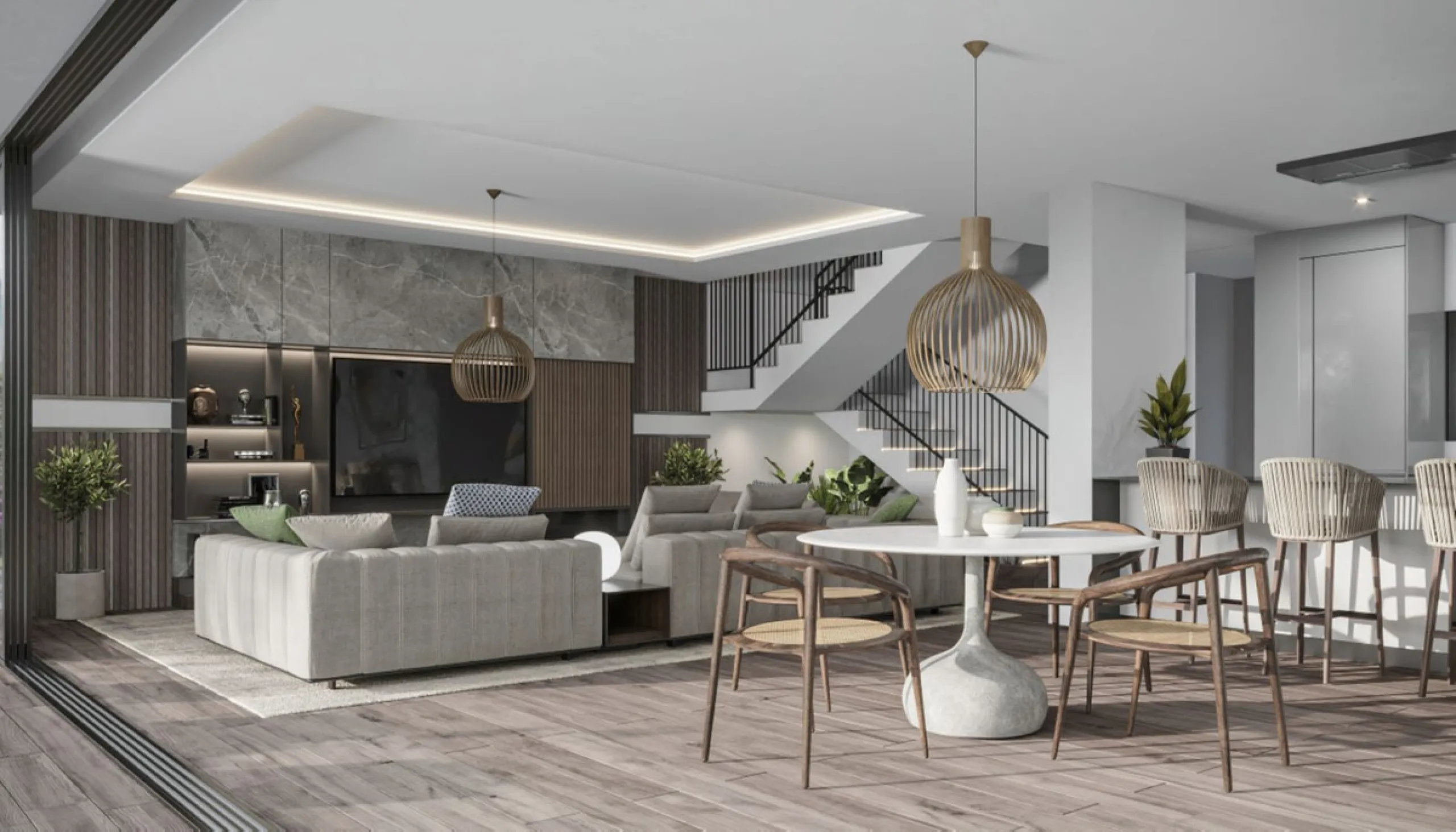 Located in the exclusive area of ​​Cancelada, next to the prestigious Villa Padierna Palace Hotel, this luxury villa redefines elegance and comfort. With four bedrooms and five bathrooms, the property extends over 267 m² built on a 1079 m² plot, complemen