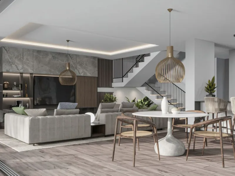 Located in the exclusive area of ​​Cancelada, next to the prestigious Villa Padierna Palace Hotel, this luxury villa redefines elegance and comfort. With four bedrooms and five bathrooms, the property extends over 267 m² built on a 1079 m² plot, complemen