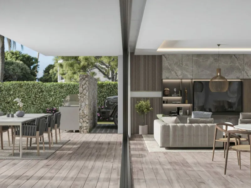 Located in the exclusive area of ​​Cancelada, next to the prestigious Villa Padierna Palace Hotel, this luxury villa redefines elegance and comfort. With four bedrooms and five bathrooms, the property extends over 267 m² built on a 1079 m² plot, complemen