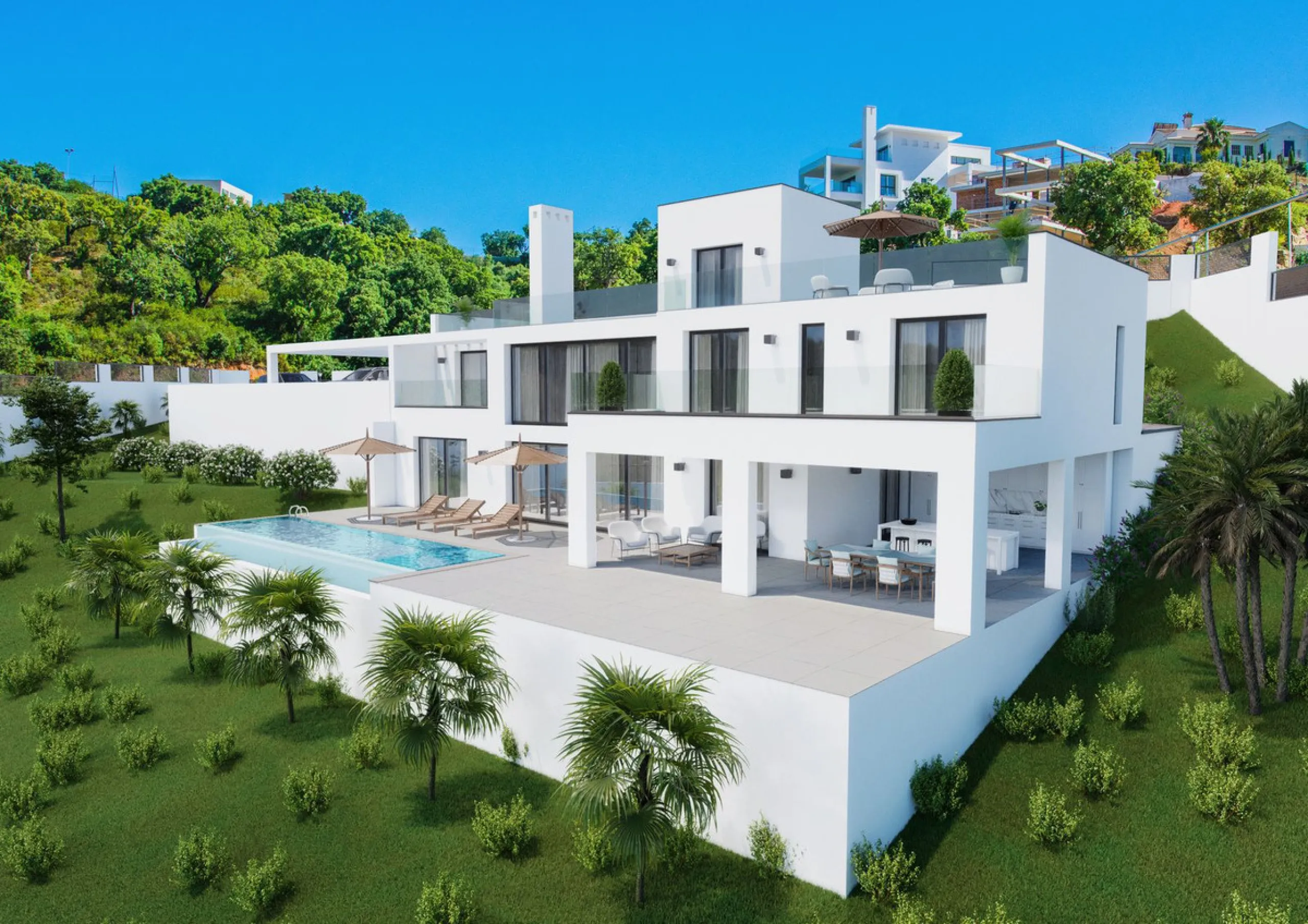 Nestled in the serene and prestigious enclave of La Mairena, this stunning off-plan villa epitomizes luxury and modern living. The villa spans a generous plot, offering expansive living spaces both indoors and outdoors. Featuring 4 spacious bedrooms and 4