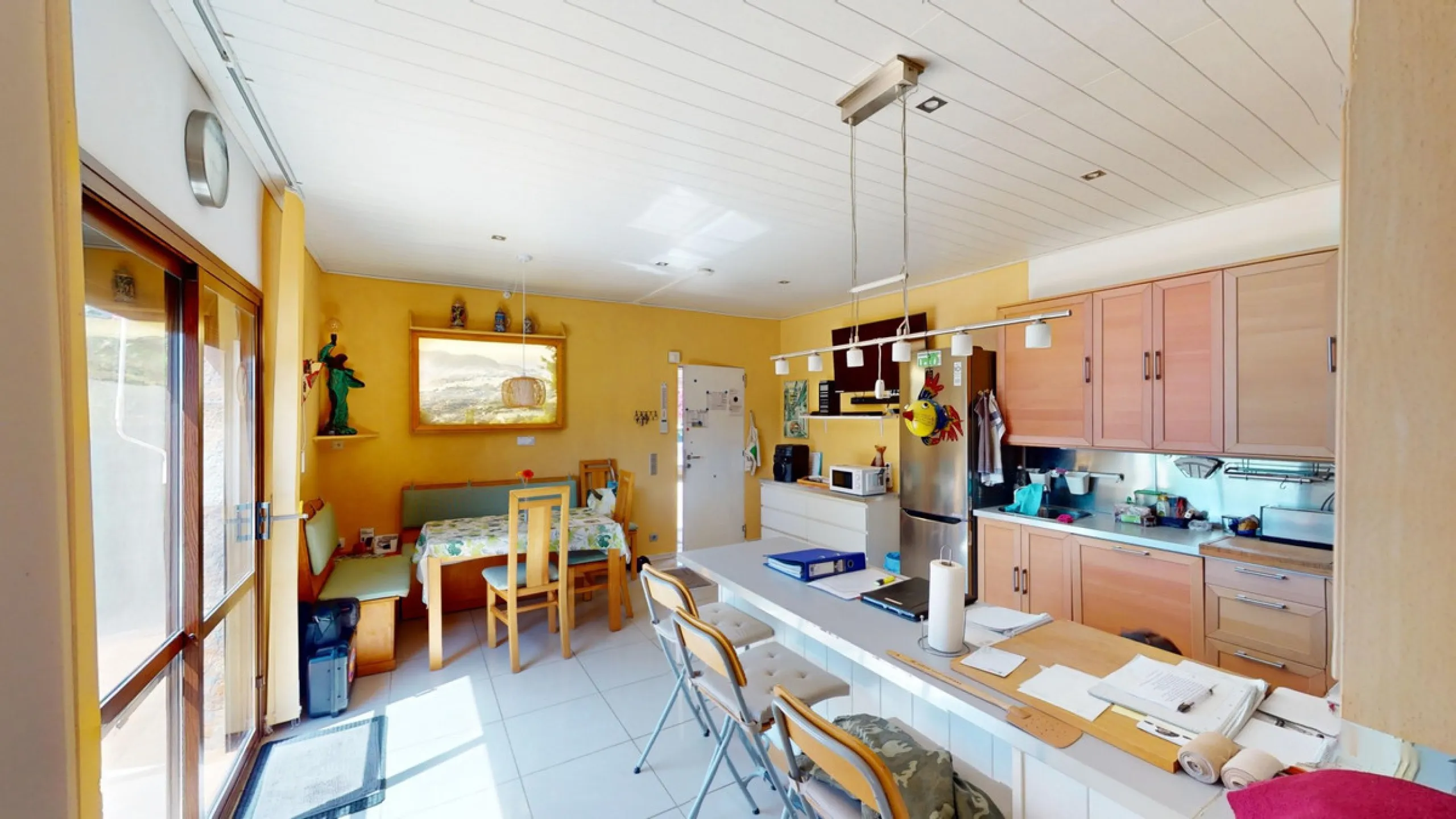 Stunning Villa Below Frigiliana for Sale. This impressive villa, nestled below Frigiliana, offers two separate living units across two floors, each with its own driveway and privacy. The upper unit spans 150 m2 and features a spacious open-plan living and