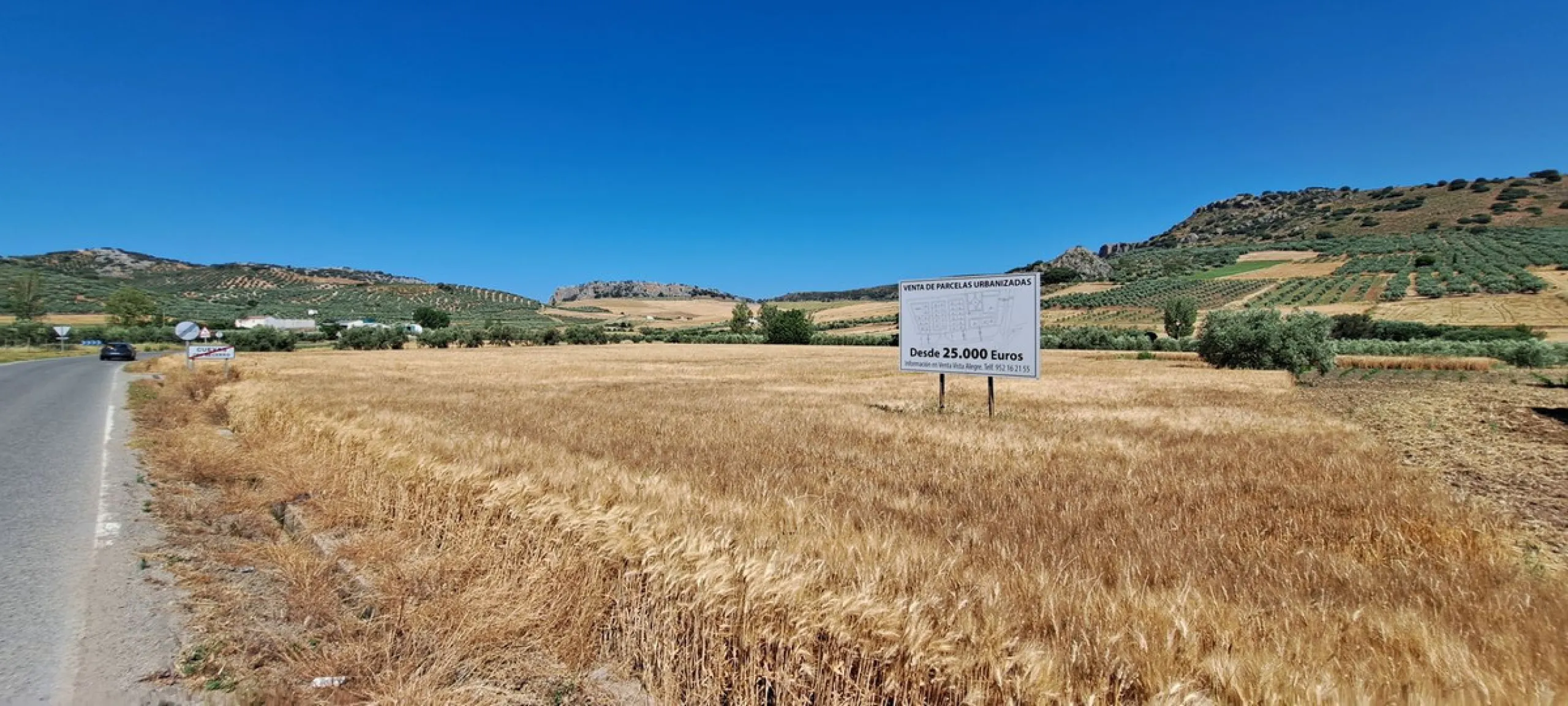 Completely flat development land with an approved and flexible project for 31 homes | 8,191 m² next to the Ronda-Campillos highway, opposite a sold development, 20 minutes from Ronda and 1 hour from Málaga and the Costa del Sol