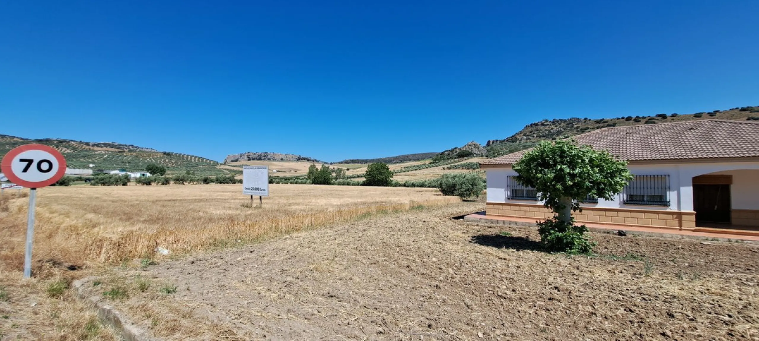 Completely flat development land with an approved and flexible project for 31 homes | 8,191 m² next to the Ronda-Campillos highway, opposite a sold development, 20 minutes from Ronda and 1 hour from Málaga and the Costa del Sol