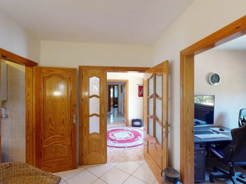 This exceptional, spacious U-shaped villa is located in the picturesque area of Iznate and offers two separate living units, each fully equipped. The villa spans two floors and features a total of seven bedrooms and six bathrooms. Each unit includes a fun