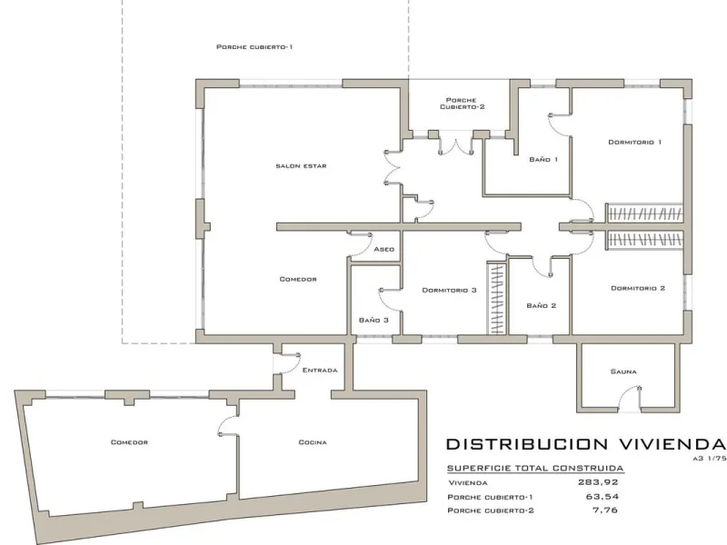 Villa to reform located in Rio Real Urbanization, 700 meters from El Trocadero beach and Rio Real Golf Club House and only 4 kilometers from the center of Marbella. It has a total constructed area of 588 m2 on a 900 m2 plot. Built on one level plus a semi