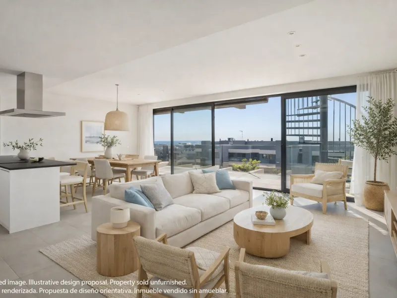 Apartment - Penthouse в продаже в Estepona, Málaga. В доме 3 спален и 2 ванных комнат. Площадь дома 195 м²