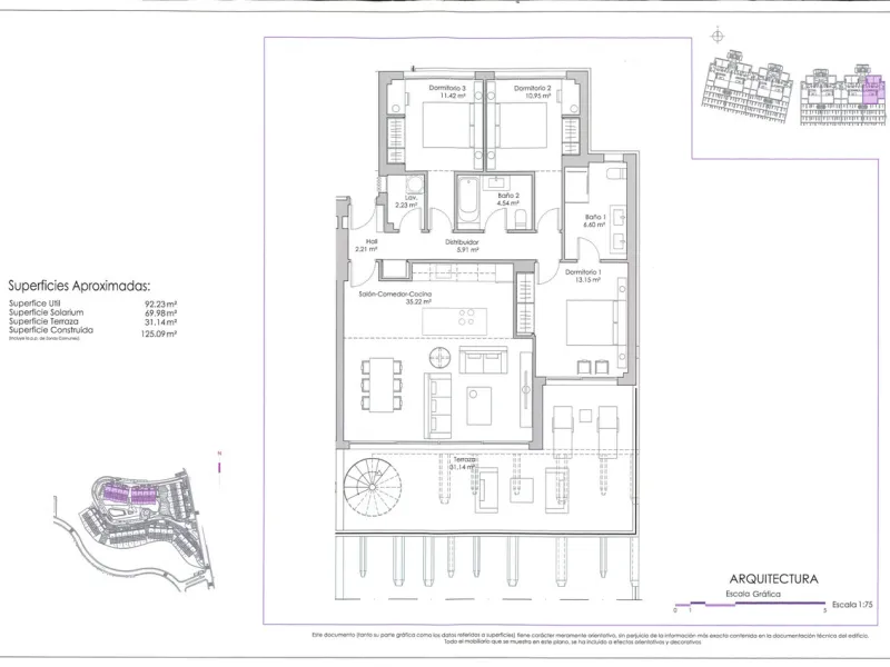 Apartment - Penthouse в продаже в Estepona, Málaga. В доме 3 спален и 2 ванных комнат. Площадь дома 195 м²