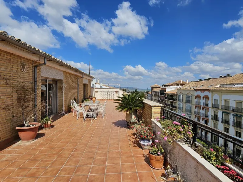 Amazing penthouse of 413 m2 resulting from the union of 4 flats on the fifth and last floor of this building.
