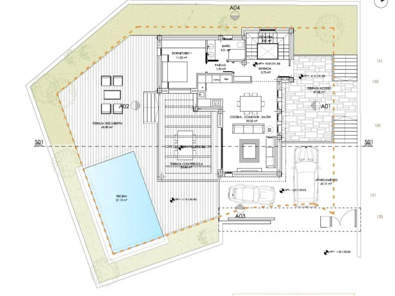 House - Detached Villa в продаже в Mijas, Málaga. В доме 3 спален и 2 ванных комнат. Площадь дома 150 м². Площадь участка 413 м²