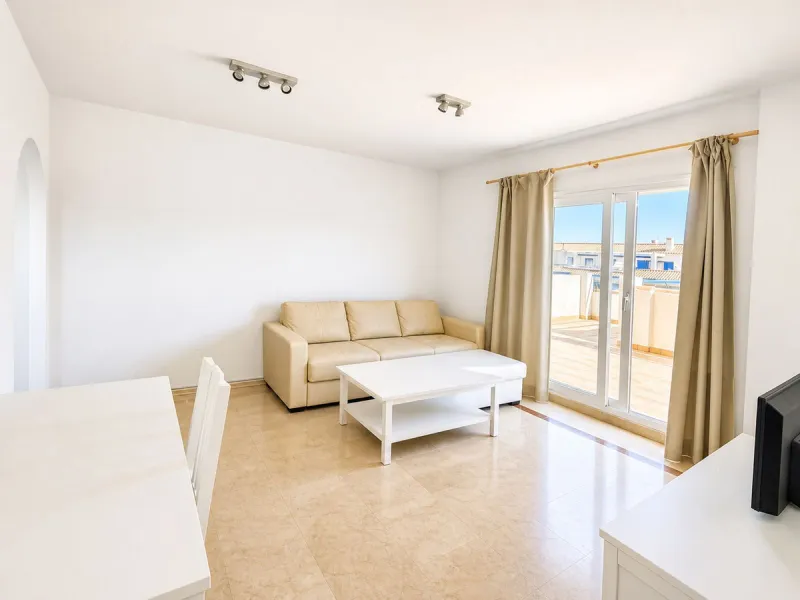 Fantastic 1-bedroom BEACHFRONT penthouse located in the well-known La Noria III development in San Luis de Sabinillas, straight at the beach and surrounded by all amenities.