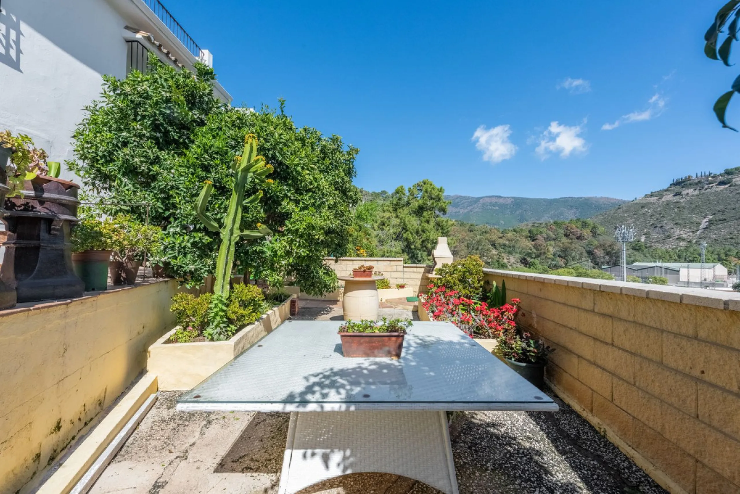 Independent 3-bedroom apartment with a large patio.