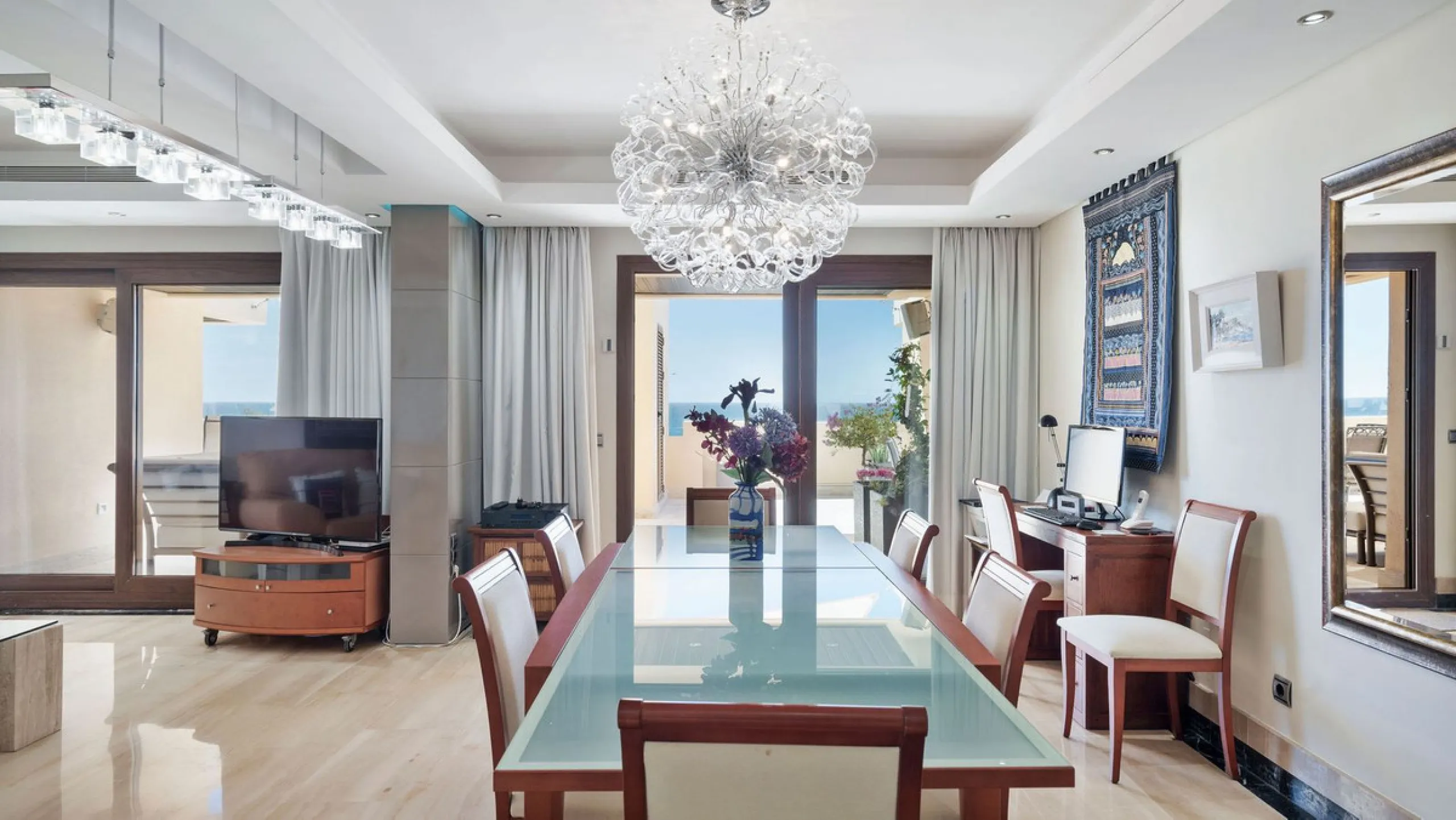 You can not fail to be taken a back by these 360 degree views, a unique Duplex Penthouse which is one of a kind with 6 bedroom suites and completely Frontline with 2 private pools (one heated).