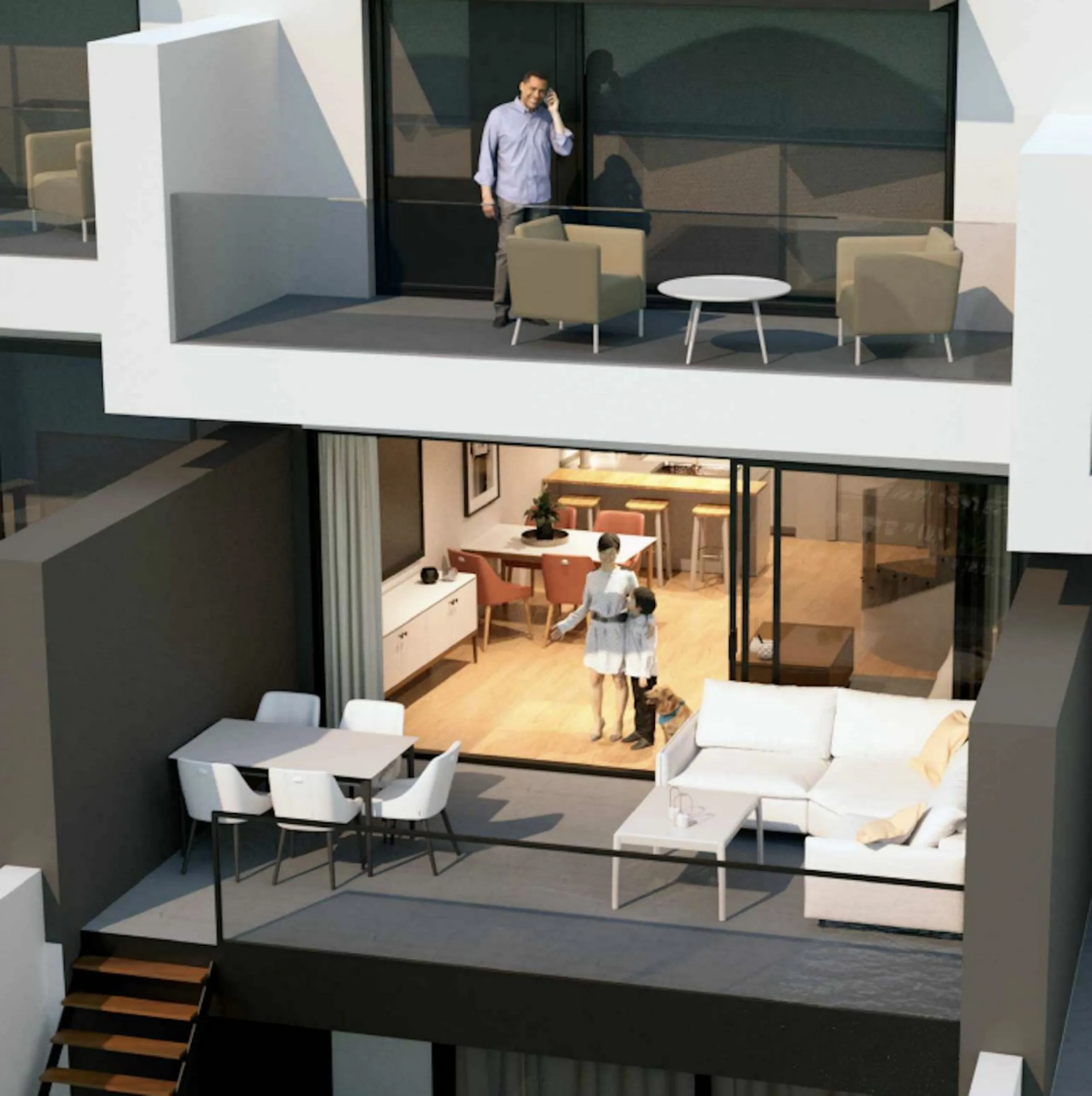 Located in one of the best tourist enclaves on the Costa del Sol, this Residential development is a high level complex made up of 8 luxury family homes. Each home has an individual pool and a garden facing south overlooking the Mediterranean sea, which is