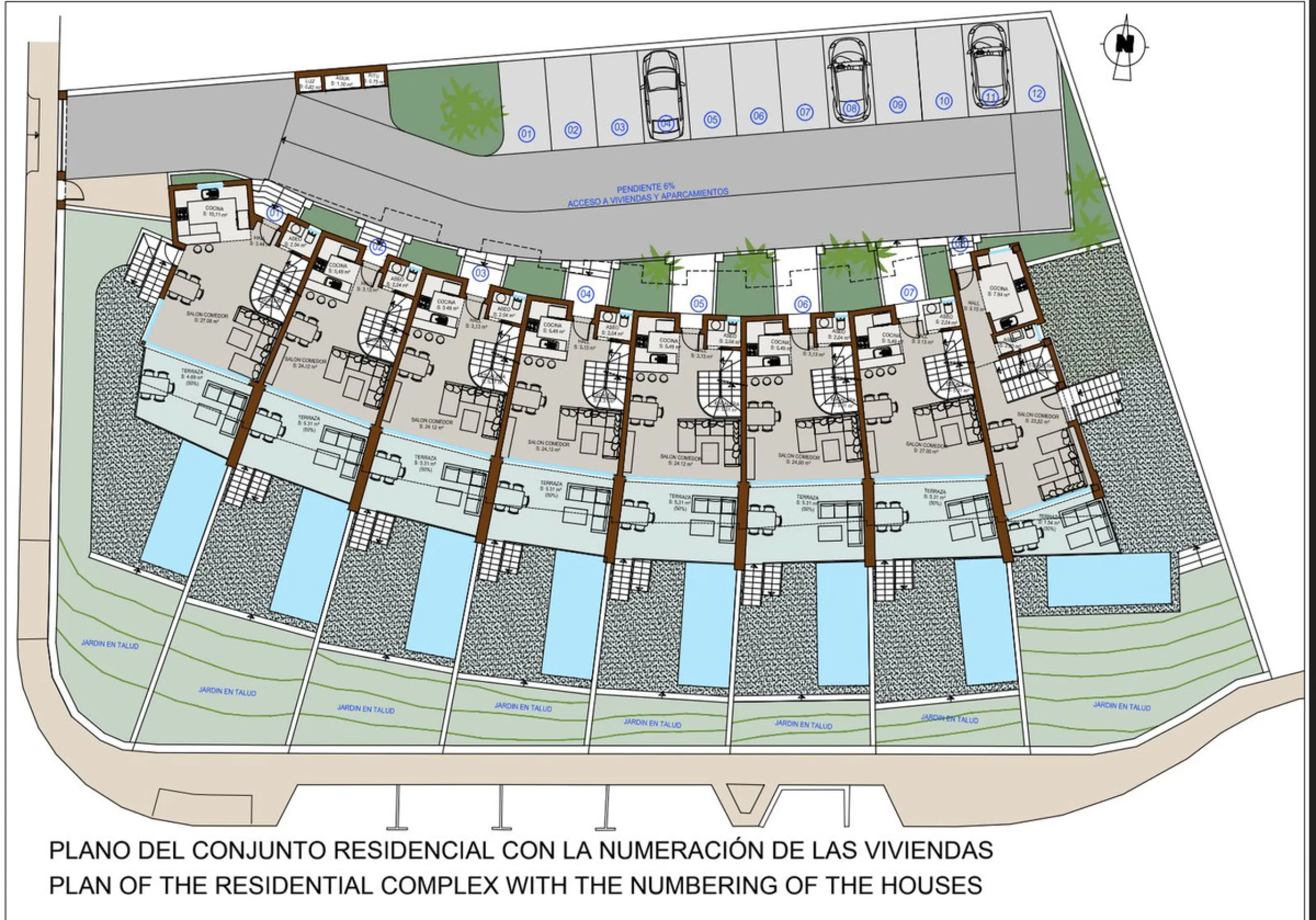 Located in one of the best tourist enclaves on the Costa del Sol, this Residential development is a high level complex made up of 8 luxury family homes. Each home has an individual pool and a garden facing south overlooking the Mediterranean sea, which is