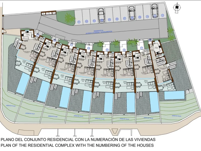 Located in one of the best tourist enclaves on the Costa del Sol, this Residential development is a high level complex made up of 8 luxury family homes. Each home has an individual pool and a garden facing south overlooking the Mediterranean sea, which is
