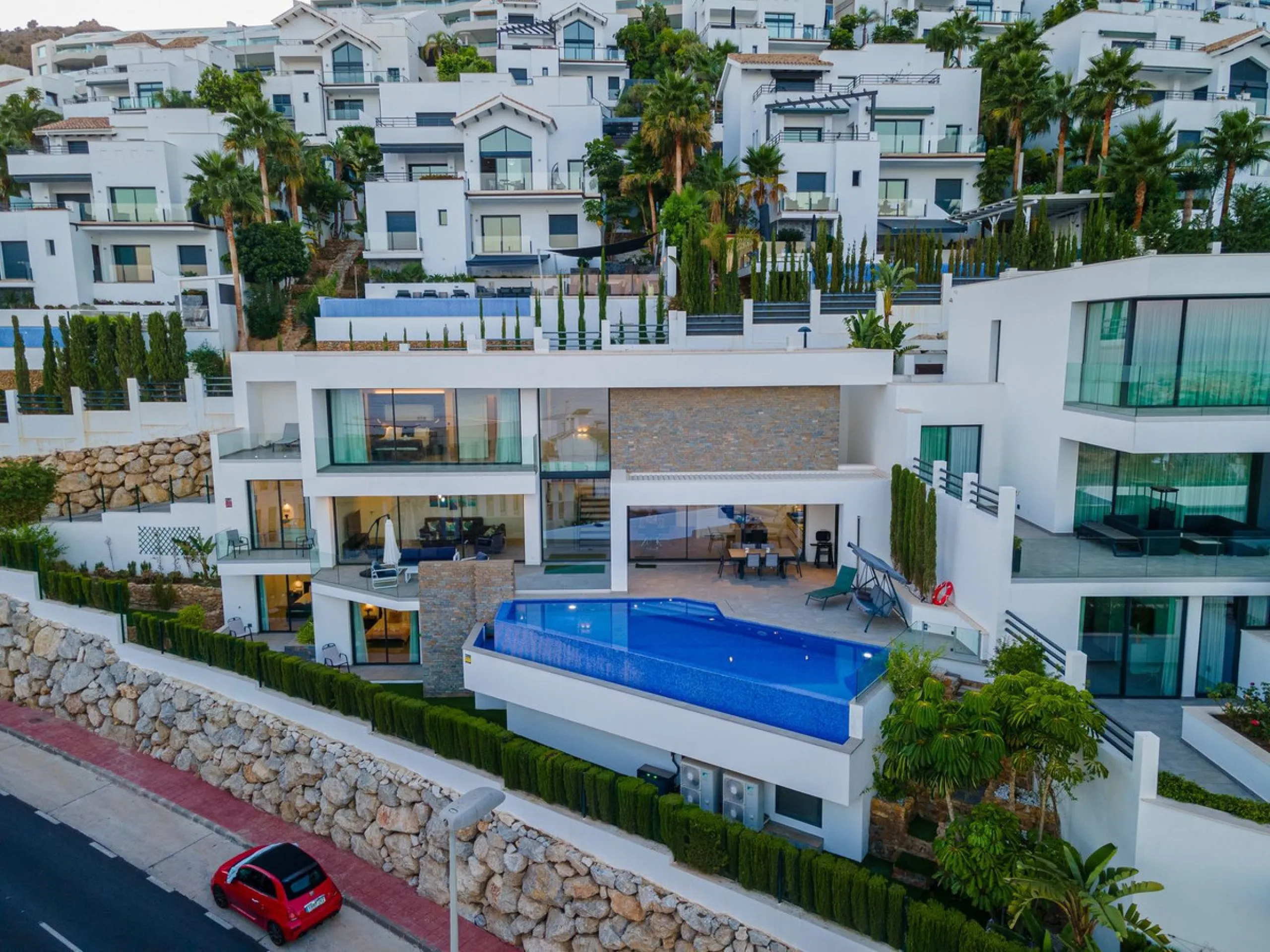 Concept from the idea comfort of living this villa has it all bright and open spaces with  amazing sea views from all living spaces .