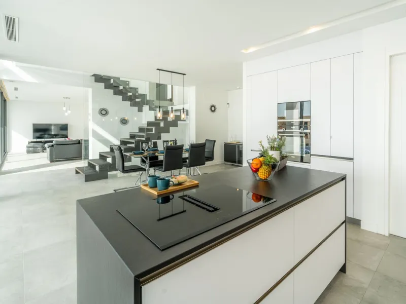 Concept from the idea comfort of living this villa has it all bright and open spaces with  amazing sea views from all living spaces .