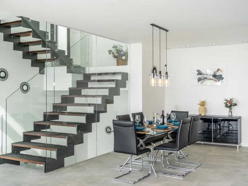 Concept from the idea comfort of living this villa has it all bright and open spaces with  amazing sea views from all living spaces .