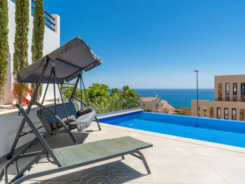Concept from the idea comfort of living this villa has it all bright and open spaces with  amazing sea views from all living spaces .