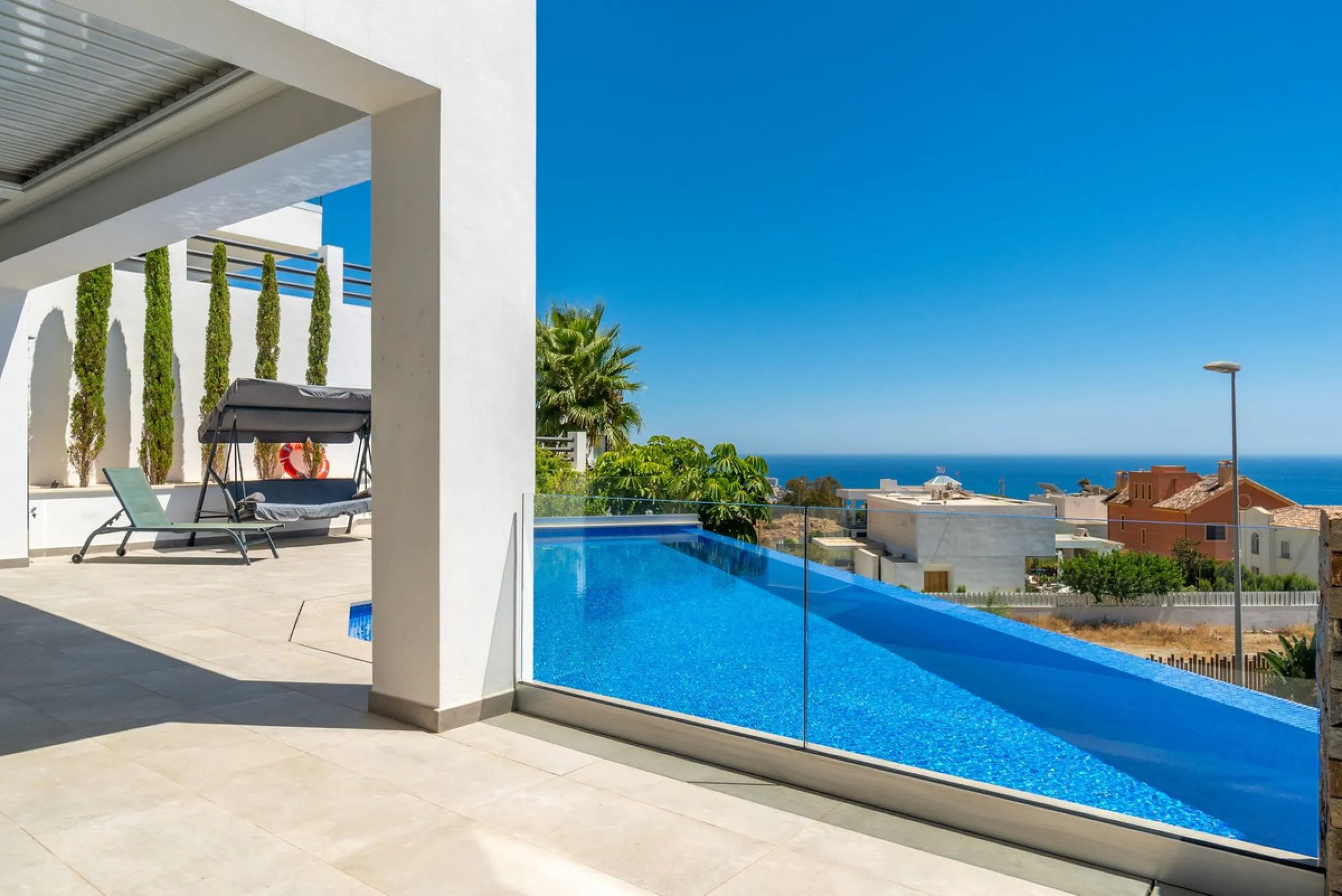 Concept from the idea comfort of living this villa has it all bright and open spaces with  amazing sea views from all living spaces .