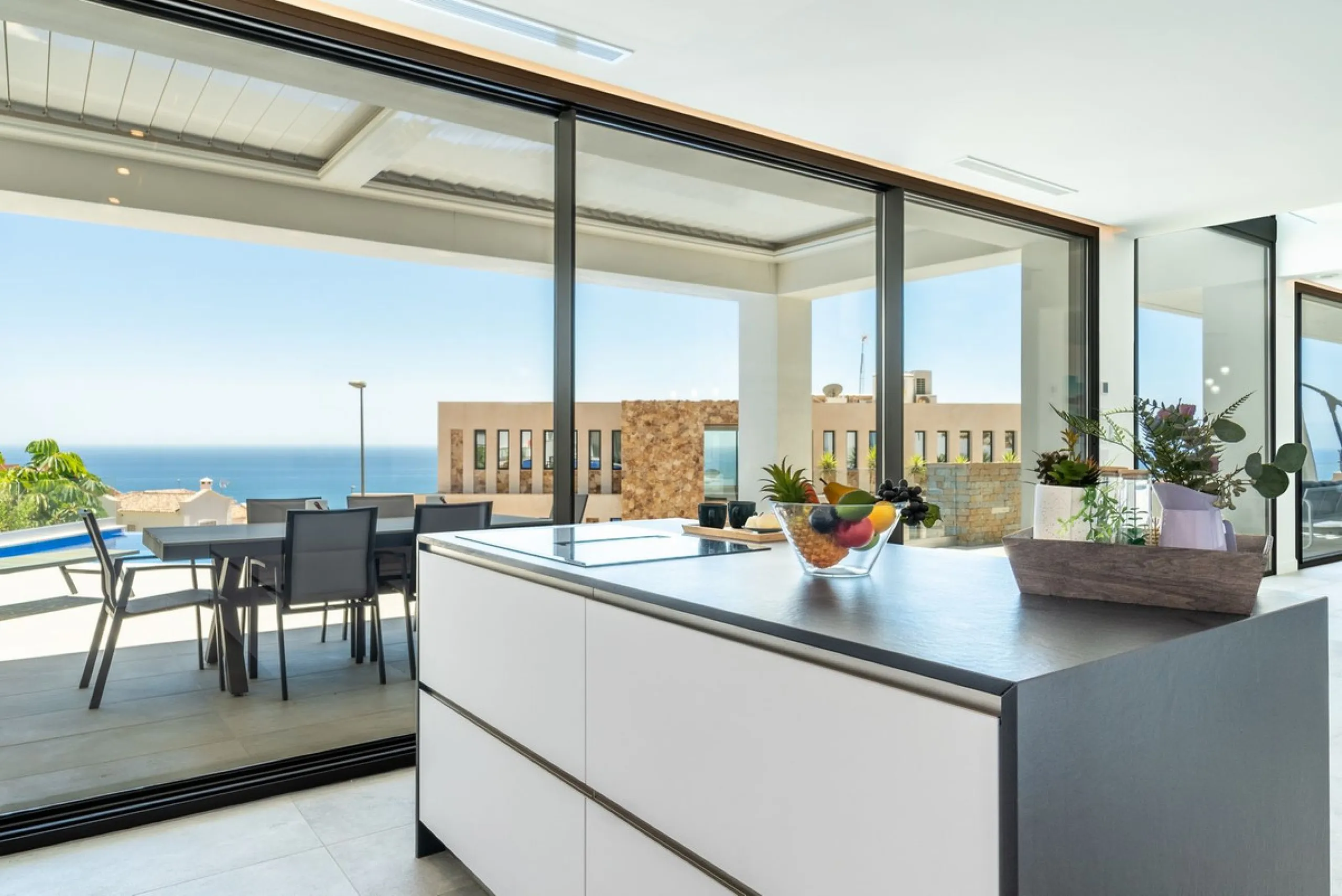 Concept from the idea comfort of living this villa has it all bright and open spaces with  amazing sea views from all living spaces .
