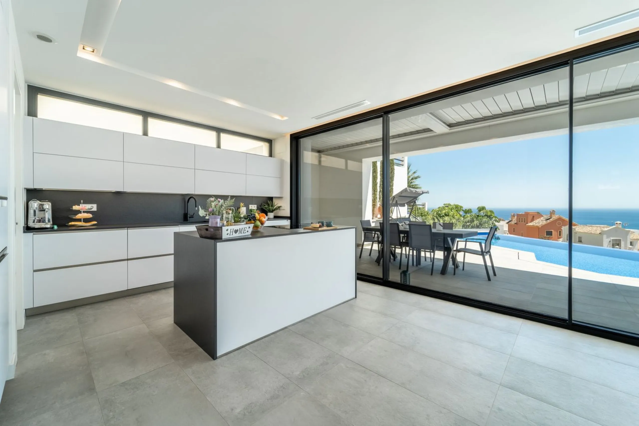 Concept from the idea comfort of living this villa has it all bright and open spaces with  amazing sea views from all living spaces .