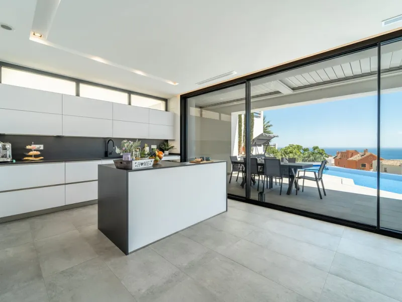 Concept from the idea comfort of living this villa has it all bright and open spaces with  amazing sea views from all living spaces .