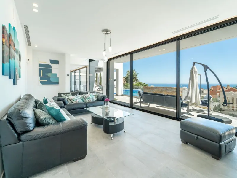 Concept from the idea comfort of living this villa has it all bright and open spaces with  amazing sea views from all living spaces .