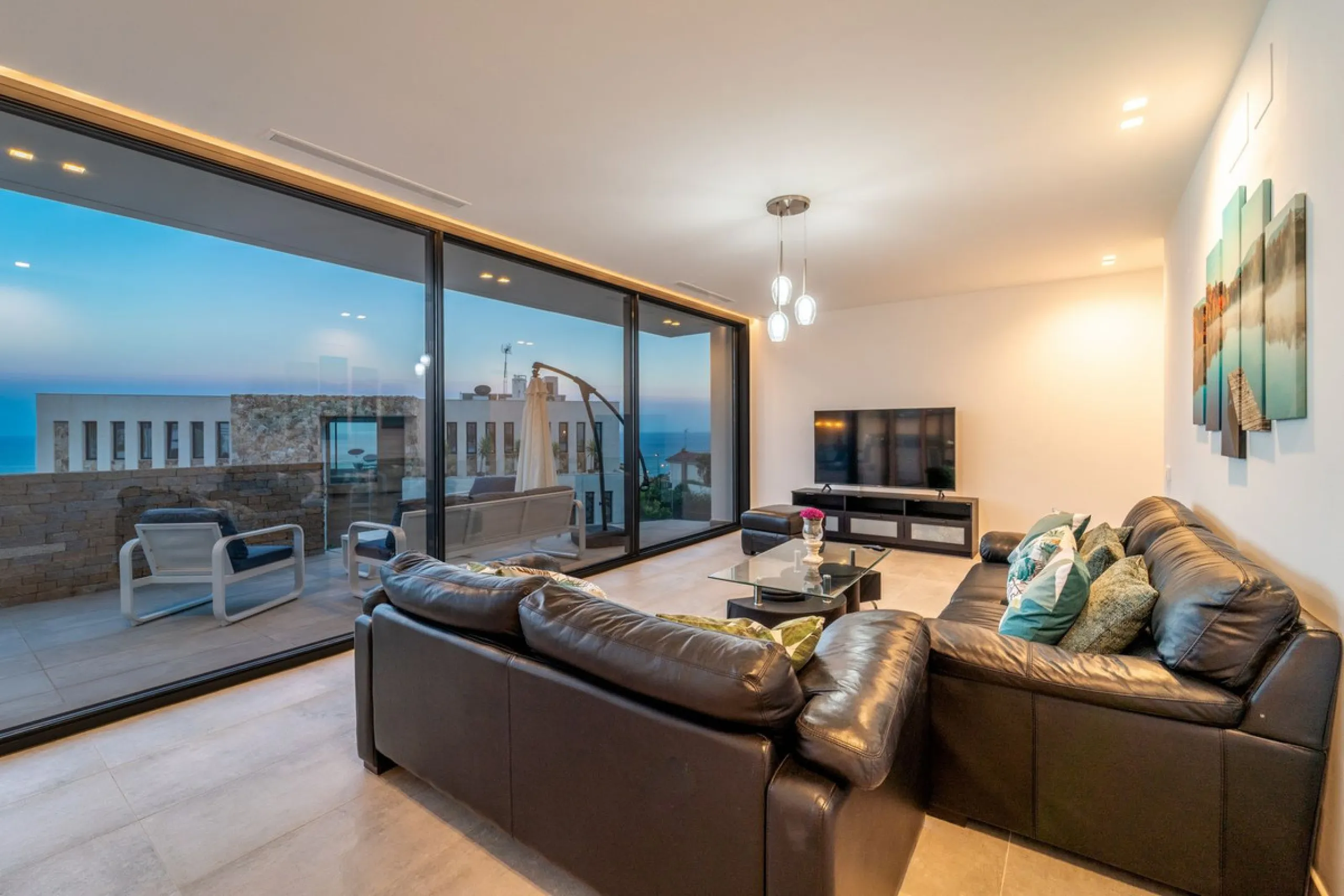 Concept from the idea comfort of living this villa has it all bright and open spaces with  amazing sea views from all living spaces .