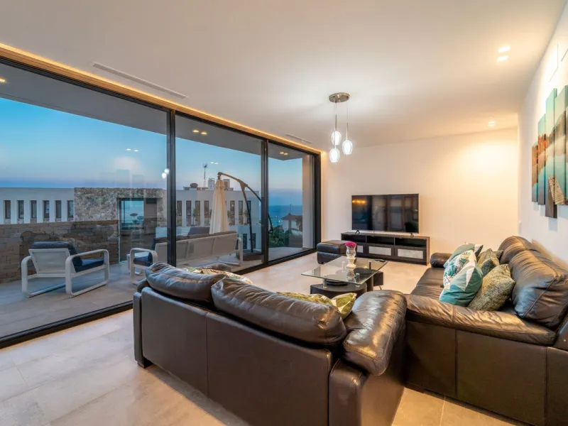Concept from the idea comfort of living this villa has it all bright and open spaces with  amazing sea views from all living spaces .